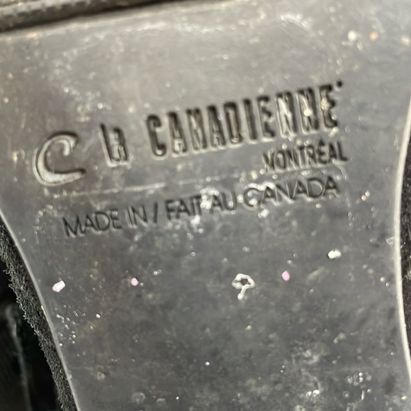 La Canadienne Boots Size 8.5 Black Suede Leather Ankle Booties Liw Heel - Picture 8 of 9